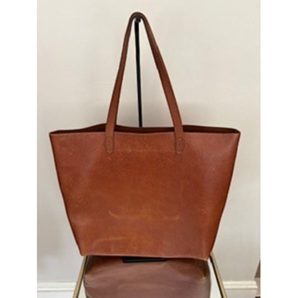 Madewell Transport Tote Bag English Saddle Brown Leather Shoulder Bag - Picture 6 of 14
